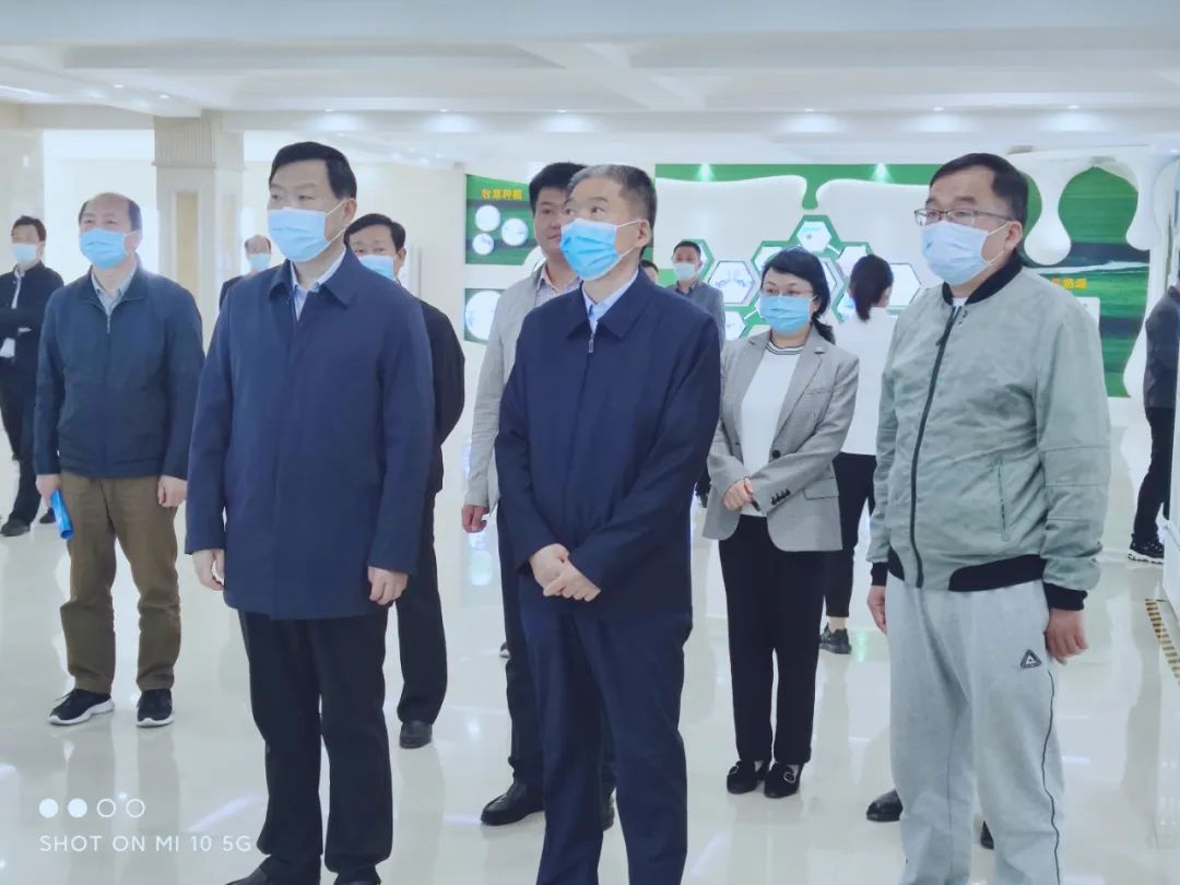 平頂山市人大常委會主任張明新蒞臨 花花牛魯山瑞亞參觀調研